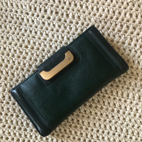 Diane Von Furstenberg Handbags - Vintage DVF leather continental wallet green
